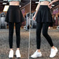 The New Yoga Tennis Skirt Women'S High Waist Slimming Sports Training Short Skirt Two-Layer Anti-Empty Half-Length Pleated Skirt