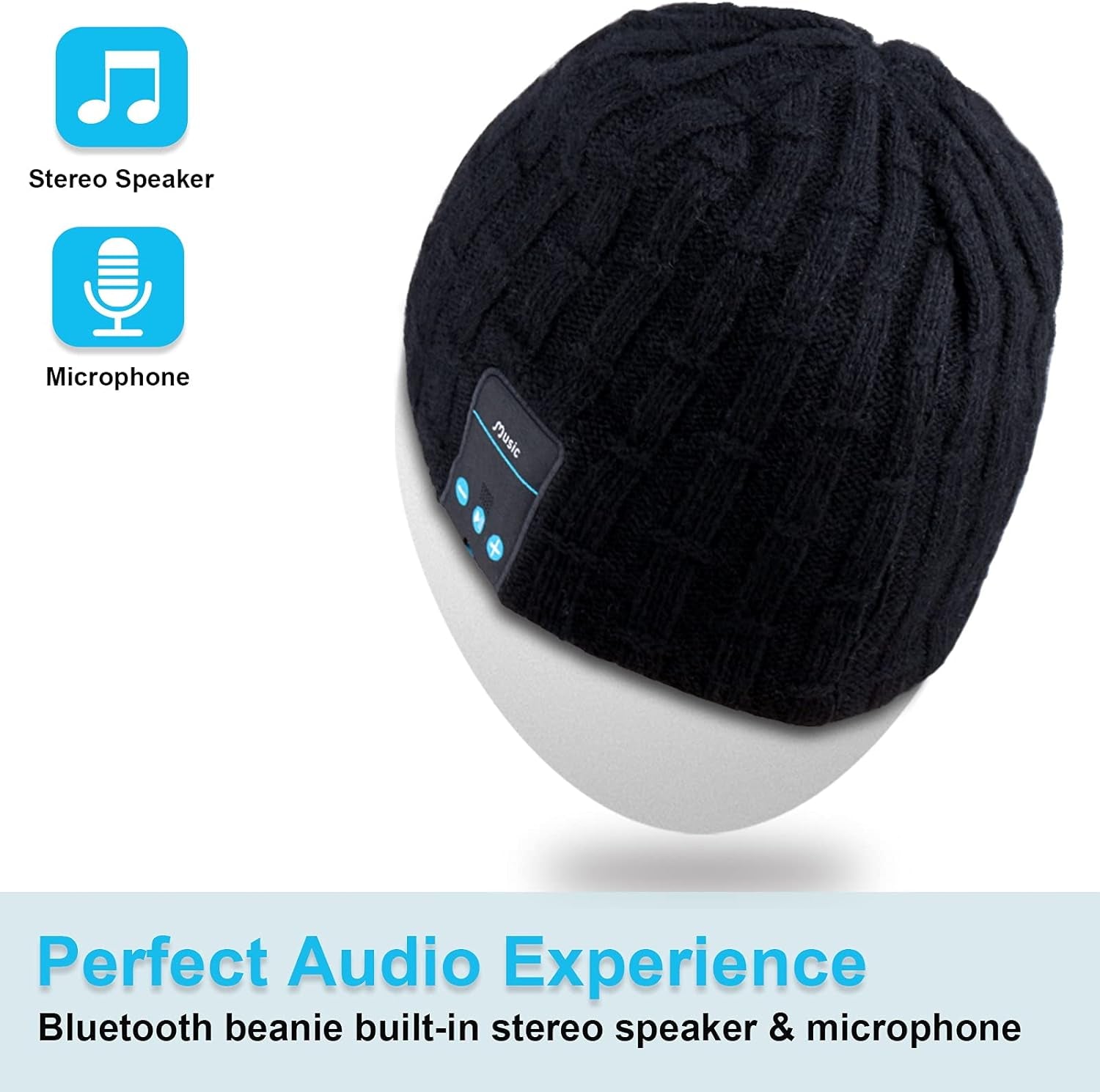 Bluetooth Beanie for Unisex Hat  w/Wireless Headphone for Outdoor Sports