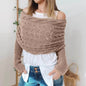 Twilight Treasures Autumn Winter Women's Long Sleeve Knitted Shawl Scarf