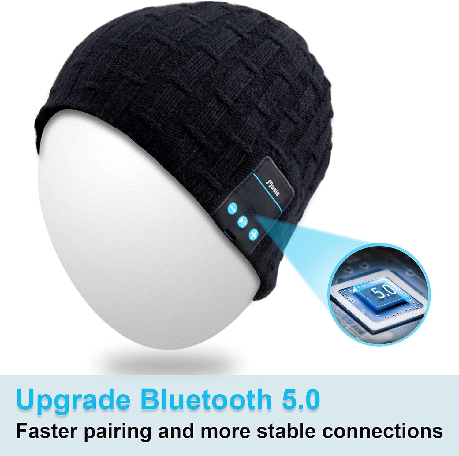 Bluetooth Beanie for Unisex Hat  w/Wireless Headphone for Outdoor Sports