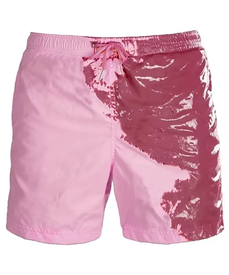 When Exposed to Water, Beach Shorts, Warm-Feeling Color-Changing Shorts Hot Style Swimming Trunks That Change Color